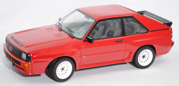 Audi sport quattro (Typ 85Q, Mod. 84-86), tornadorot, Norev, 1:18, mb (Box nicht original, Limited)