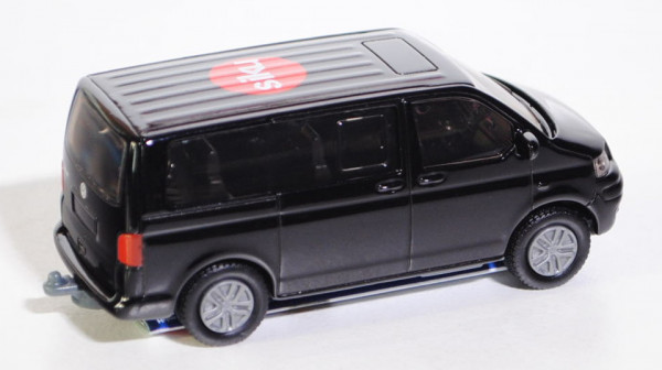 99900 VW T5 Multivan, Modell 2003-2009, schwarz, ohne Nummernschildprägung, neue Felgen, 1:50, siku-