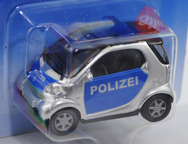 00000 Smart fortwo Coupé (Typ C 450, Modell 1998-2002) Polizei, weißaluminiummetallic/hell-ultramari