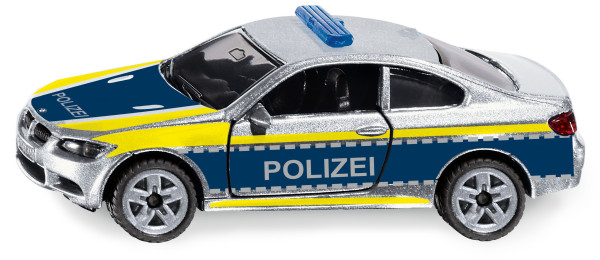 00000 BMW M3 Coupé (Baureihe E92, Mod. 2010-2013) Polizei, graualuminiummetallic, SIKU, 1:58, P29e