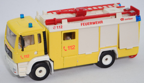 HLF 20 auf Fahrgestell MAN TGA (Mod. 00-04) Feuerwehr, gelb/weiß, C 112 FEUERWEHR, SIKU, Umbau
