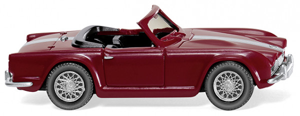 Triumph TR4 (Modell 1961-1965, Baujahr 1965), purpurrot, Wiking, 1:87, mb