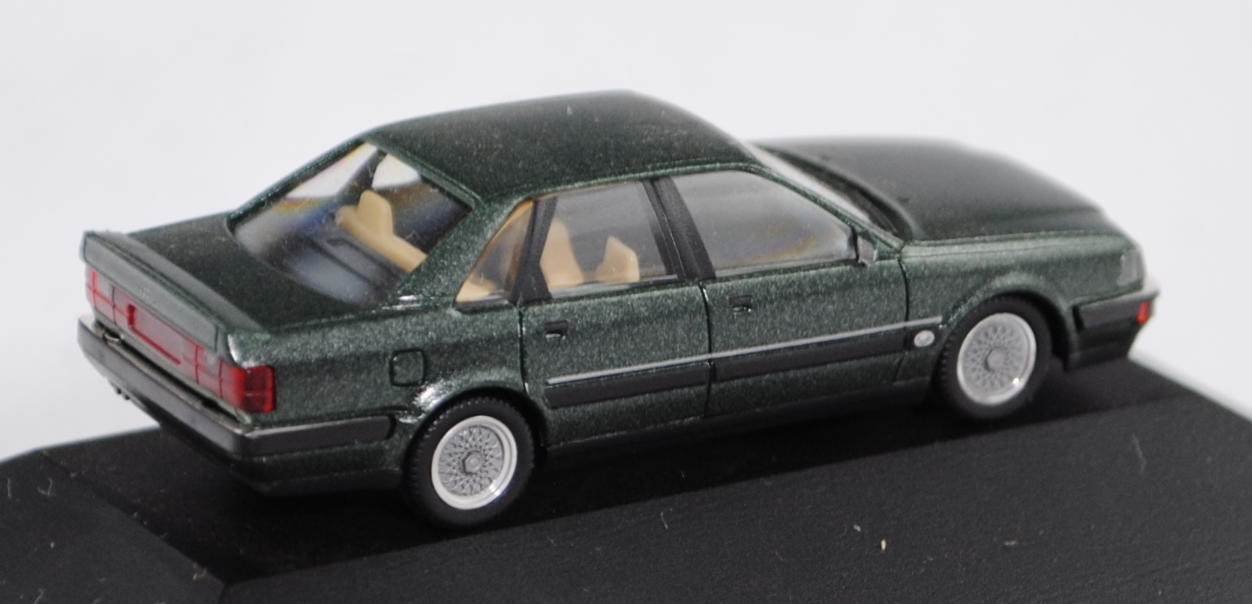 Audi V8 Evo (D11, Typ 4C, Modell 1991-1994), tannengrünmetallic, Herpa, 1:87, PC-Box (PRIVAT ...