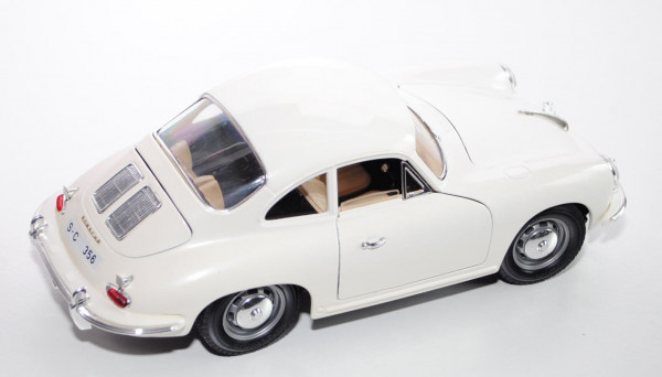 Porsche 356 B Coupe (1961), perlweiß, Türen + Motorhaube + Kofferraum zu öffnen, mit Lenkung, Bburag