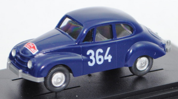 DKW Sonderklasse Limousine (F 91, Mod. 53-55) Rallye, blau, 364/RALLYE MONTE-CARLO, Wiking, 1:87, mb