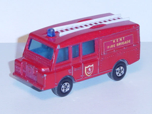 Land Rover Fire Engine, feuerrot, KENT / FIRE BRIGADE, mit Leiter, Matchbox Series