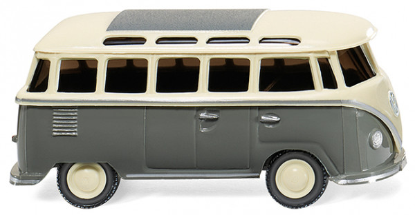 VW T1 Sambabus, Modell 1963, perlweiß/mausgrau, Wiking, 1:87, mb