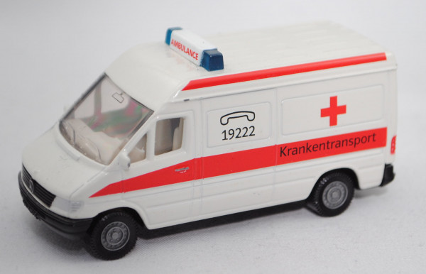 Mercedes-Benz Sprinter (T1N, Mod. 95-00) Krankenwagen, weiß, Krankentransport und Lutherhaus