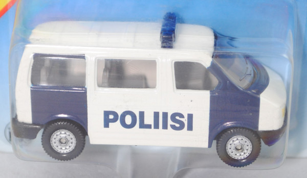 03201 FI VW T4 facelift Caravelle (Mod. 96-03) Polizei-Mannschaftswagen, weiß/blau, POLIS / POLIISI