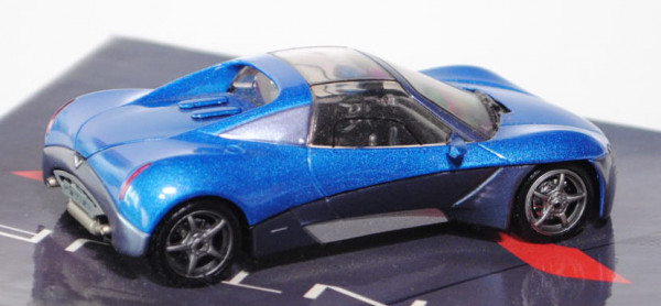 Venturi Fétish Concept Car, Modell 2002, Präsentation Automobil Salon Genf 2002, verkehrsblaumetalli