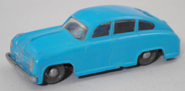 00001b Borgward Hansa 2400 (Modell 1952-1955), adriablau, Stoßstange hinten weg, Siku, 1:60