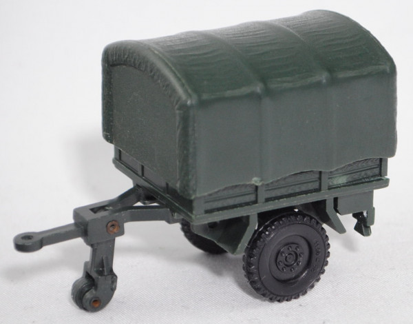 00000 Militär 2-Rad 1,5 t Last- und Arbeitsanhänger (Mod. 1958-1985), schwarzgrün, Heckklappe weg