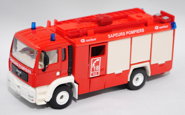00100 Hilfeleistungslöschfahrzeug HLF MAN TGA 18.460 M Feuerwehr (Rosenbauer), rot, SAPEURS POMPIERS