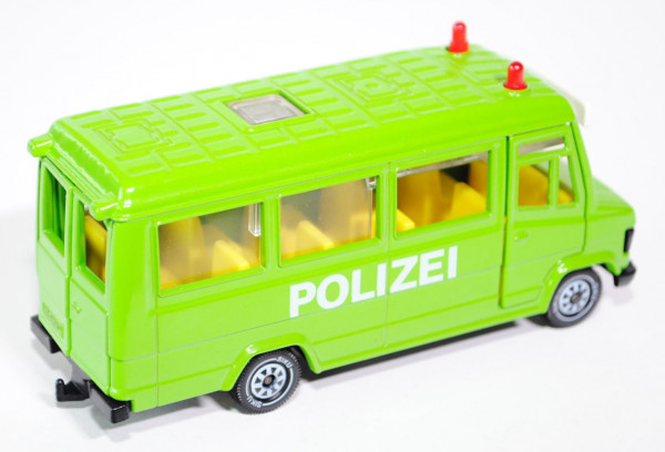 00000 Mercedes-Benz 809 D (Typ T 2 neu, Baumuster: 670, Mod. 86-92) Polizeibus, gelbgrün, POLIZEI