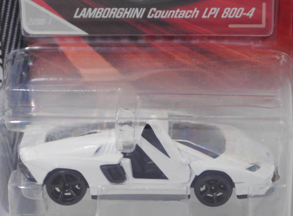 Lamborghini Countach LPI 800-4 (2. Gen., Mod. 2022-), reinweiß, Nr. 228B-1, majorette, 1:66, Blister
