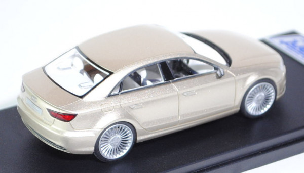 Audi A3 concept e-tron, Mj. 2011, Auto Shanghai 2011, goldmetallic, Looksmart Models, 1:43, PC-Box (