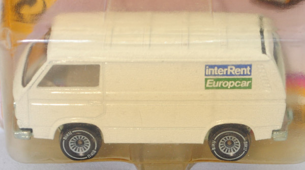 00015 VW T3 Kastenwagen (Mod. 79-82), reinweiß, interRent / Europcar, B4, SIKU, 1:60, P23 (vergilbt)