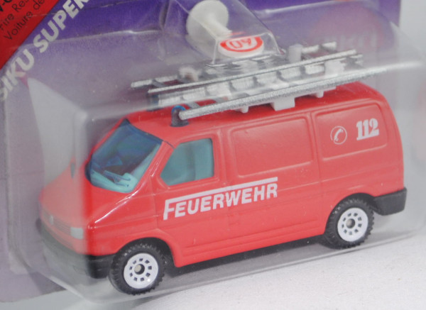 00005 VW T4 Transporter Kastenwagen (Modell 1990-1995) Feuerwehr-Gerätewagen, verkehrsrot, innen lic