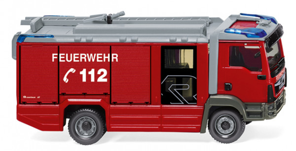 Feuerwehr - Rosenbauer AT HLF 20-16 auf MAN TGM Euro 6, rot, FEUERWEHR / C 112, Wiking, 1:87, mb