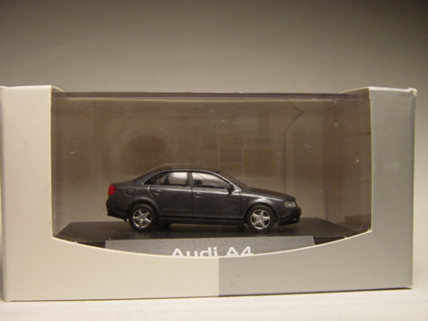 Audi A4, ebonyschwarzmetallic, Busch, 1:87, PC-Box
