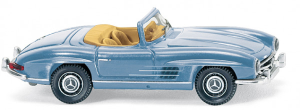 Mercedes 300 SL Roadster, Typ W 198, Modell 1957-1963, hellblau, Wiking, 1:87, mb
