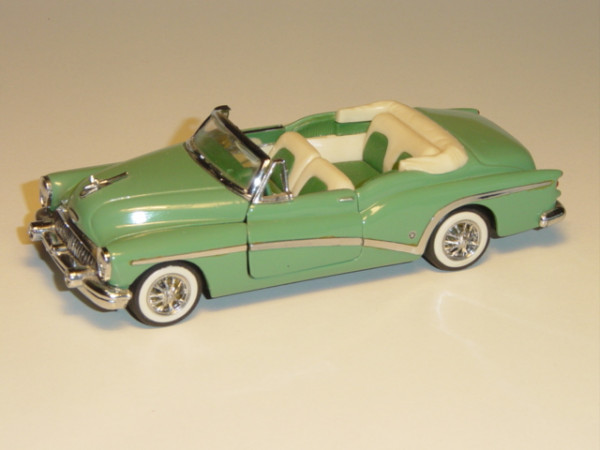 Buick Skylark Cabrio 1953, hell-patinagrün, Türen und Motorhaube zu öffnen, Franklin Mint, 1:43