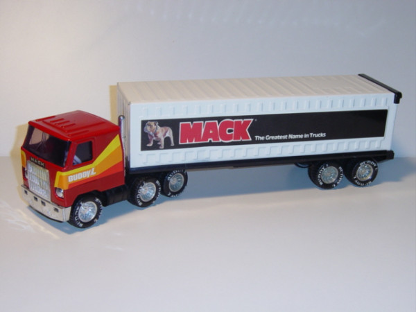 MACK Koffer-Sattelzug, karminrot/cremeweiß/schwarz, BUDDY L / MACK The Greatest Name in Trucks, BUDD