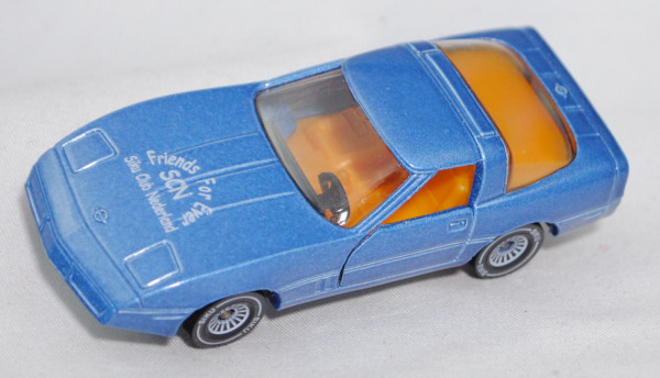00002 Chevrolet Corvette 5.7 (Typ C4, Mod. 83-84), violettblaumet., Friends For Ever / SCN auf Haube