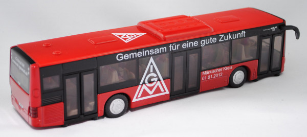 00404 Stadtbus MAN Lion\'s City Solobus mit 3 Türen (Typ A37, Modell NL 243), karminrot, IGM / Gemei