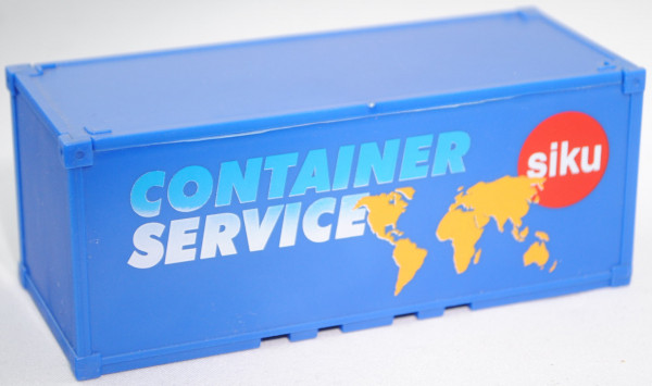 1 signalblauer Container für 3122 / 3424 / 3725 Druck CONTAINER / SERVICE / siku, mit Loch unten