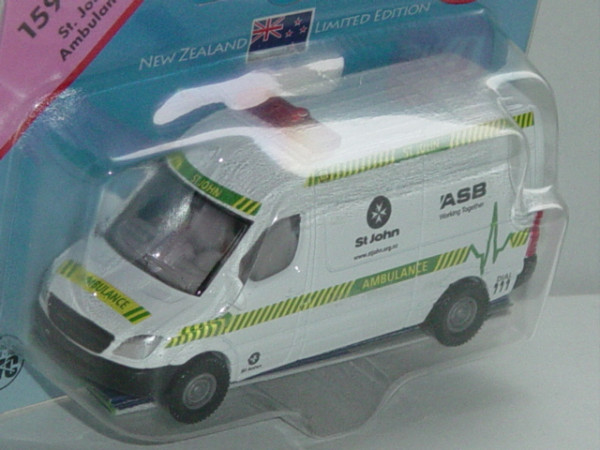 80400 NZ Mercedes Sprinter Krankenwagen (neu), reinweiß, St John / ASB / Working Together / AMBULANC