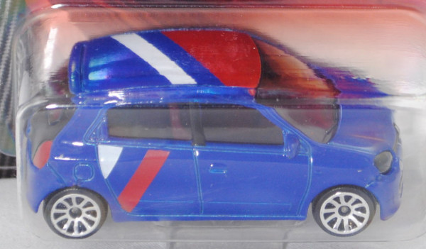 Renault Twingo (3. Gen., Typ Twingo III, Modell 2014-2019), ultramarinblau, majorette, 1:54, Blister