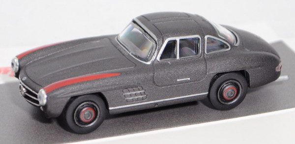 Mercedes-Benz 300 SL (Baureihe W 198, Mod. 1954-1957) Custom, hell-graphitgraumet., Schuco, 1:64, mb