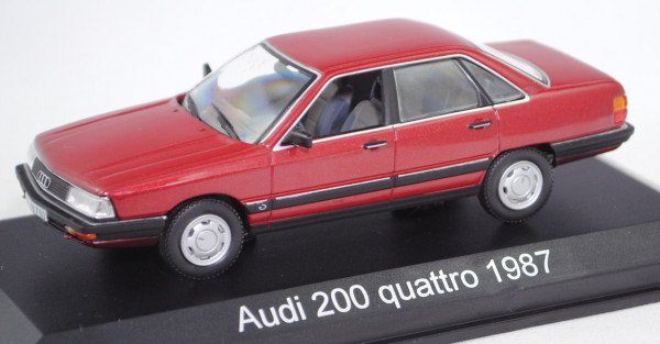 Audi 200 quattro (C3, Typ 44, Vorfacelift, Modell 1987), tizianrot metallic (LB3V), Norev, 1:43, mb
