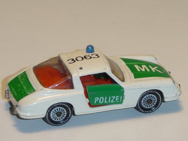 00012 Porsche 911 Targa Autobahn-Streifenwagen, Modell 1965-1973, cremeweiß/minzgrün, POLIZEI / MK /