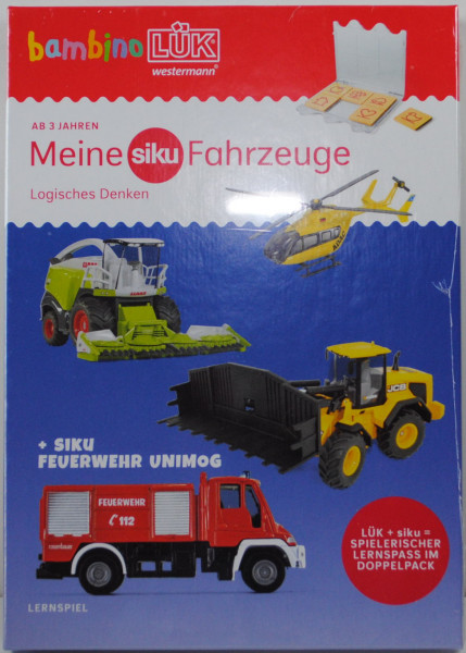 00000 bambino LÜK-Set Meine siku Fahrzeuge, mit MB Unimog Feuerwehr TLF, Westermann Verlag