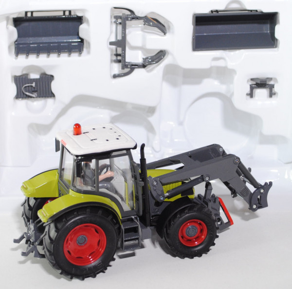 Claas-Traktor-Set bestehend aus: Claas Ares 697 ATZ mit Frontlader, Adapter-Set für hinten, Frontgew