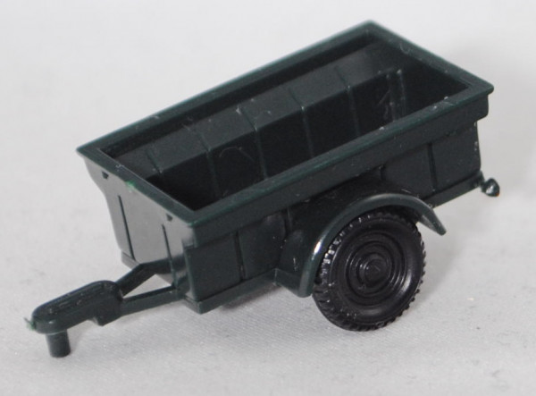 00000 1/4-to Jeep-Anhänger (Modell 1942-1945), schwarzgrün, mit Rückleuchten, Siku Plastik