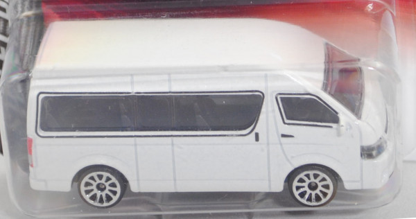Toyota HiAce Commuter (5. Gen., Typ H200, Modell 2016-2018), perlmuttweißmet., majorette, 1:69, mb