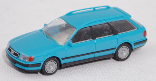 Audi 100 Avant (C4, Modell 1991-1994), dunkel-türkisblau, mit Radblenden, Rietze, 1:87, mb
