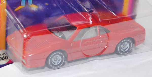 00001 Ferrari 288 GTO (Modell 1984-1985), verkehrsrot, innen reinweiß, Lenkrad schwarz, Chassis chro