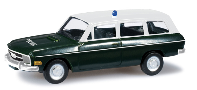 Audi 60 Variant (Typ F103) Polizei Ingolstadt, Modell 1968-1972, Baujahr 1970, minzgrün/reinweiß ...