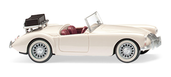 MGA Roadster 1500 (1. Generation, Typ A oder Mk 1, Modell 1955-1959), perlweiß, Wiking, 1:87, mb