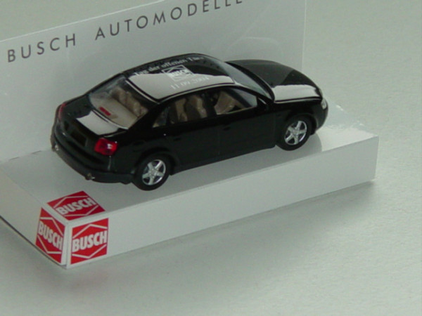 Audi A4, Mj. 02, schwarz, 10 JAHRE BUSCH AUTOMODELLE / Tag der offenen Tür 11.09.2004, Busch, 1:87,