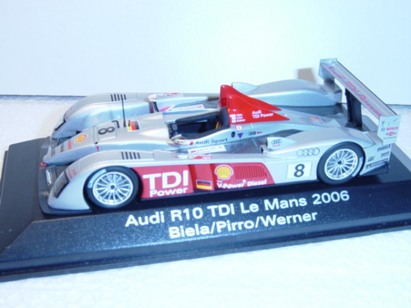 Audi R10 TDI, 24h Le Mans 2006, Biela/Pirro/Werner, Nr. 8, Minichamps, 1:43, Werbeschachtel