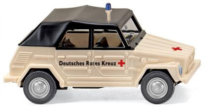 DRK VW 181, Modell 1969, elfenbein, Verdeck schwarz, Deutsches Rotes Kreuz, Wiking, 1:87, mb