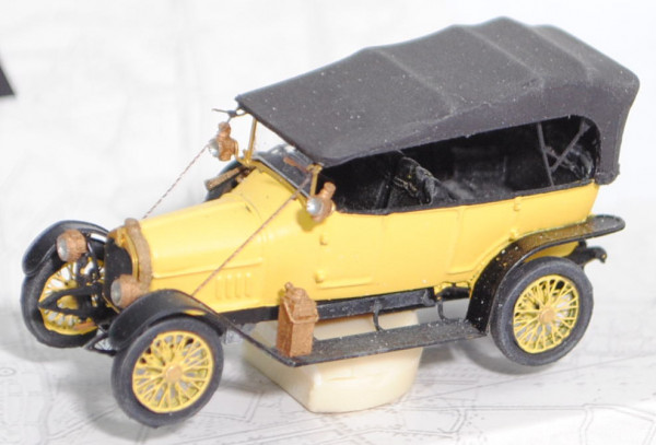 Audi Typ B 10/28 PS (Modell 1911-1917), hell-zitronengelb, Artitec®, 1:87, mb (Handarbeitsmodell)