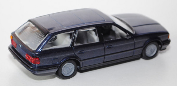 BMW 525i touring (Typ E34), Modell 1991-1994, stahlblaumetallic, Türen + Heckklappe + Heckfenster zu