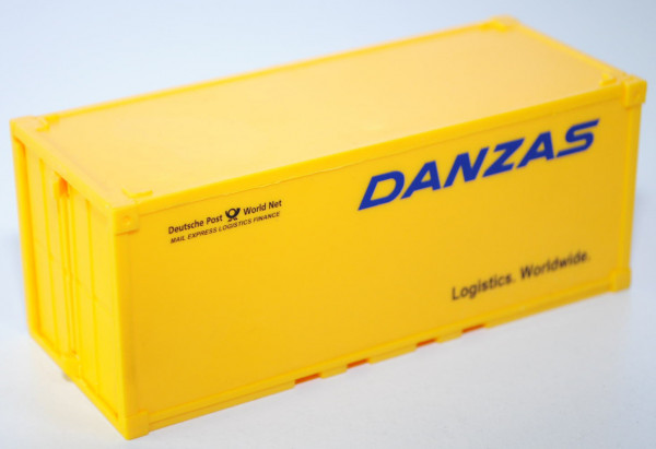 1 gelber Container für 3122 / 3424 / 3725, DANZAS Logistics. Worldwide.