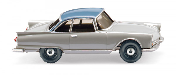 Auto Union 1000 Sp Coupé (Modell 1958-1962), fenstergrau, Dach brillantblau, Wiking, 1:87, mb
